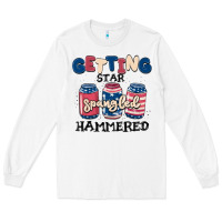 White getting star spangled hammered Long Sleeve Tee - MaliasSmallBusiness