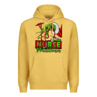 Antique Gold Christmas Character Nurse Premium Hoodie - NancyCooperArtShop