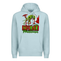 Blue Mist Christmas Character Nurse Premium Hoodie - NancyCooperArtShop