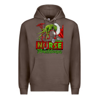 Coffee Christmas Character Nurse Premium Hoodie - NancyCooperArtShop