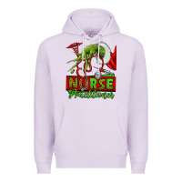 Lilac Christmas Character Nurse Premium Hoodie - NancyCooperArtShop