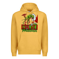 Mustard Christmas Character Nurse Premium Hoodie - NancyCooperArtShop