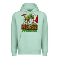 Seafoam Christmas Character Nurse Premium Hoodie - NancyCooperArtShop