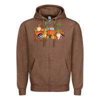 Chestnut It's Fall Y'all Gnome Zipper Hoodie - MaliasSmallBusiness