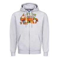 Heather Grey It's Fall Y'all Gnome Zipper Hoodie - MaliasSmallBusiness