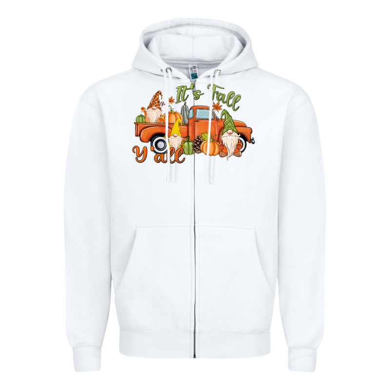 It's Fall Y'all Gnome Zipper Hoodie by MaliasSmallBusiness | Teevron