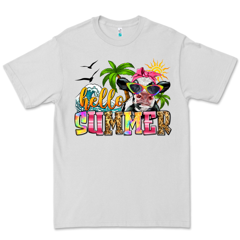 Hello Summer Cow Premium Tee by Zillion Design Studio | Teevron