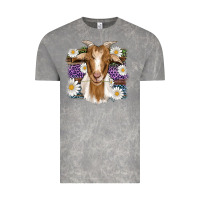 Cloud Rock easter goat daisys leopard wooden Vintage Tee - Artiststas
