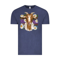 Vintage Denim easter goat daisys leopard wooden Vintage Tee - Artiststas