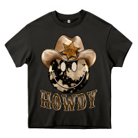 Asphalt howdy smiley face Heavy Core Tee - BarkalooDesign