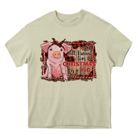 Mossy all i want for christmas is a pig sitting pig Heavy Core Tee - RanaPortraitStore