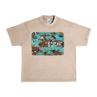 French Oak western cowhide and leopard with turquoise background Urban Heavy Tee - Artiststas