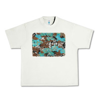 Pistachio western cowhide and leopard with turquoise background Urban Heavy Tee - Artiststas
