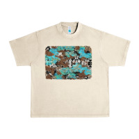 Sandshell western cowhide and leopard with turquoise background Urban Heavy Tee - Artiststas