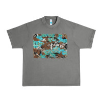 Tornado western cowhide and leopard with turquoise background Urban Heavy Tee - Artiststas