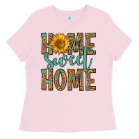 Bubblegum Pink home sweet home Ladies Tee - Zillion Design Studio