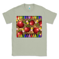 Matcha Teacher Crayons And Apples Classic Tee - LillyAllenDesigns