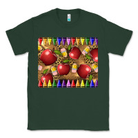 Sports Green Teacher Crayons And Apples Classic Tee - LillyAllenDesigns