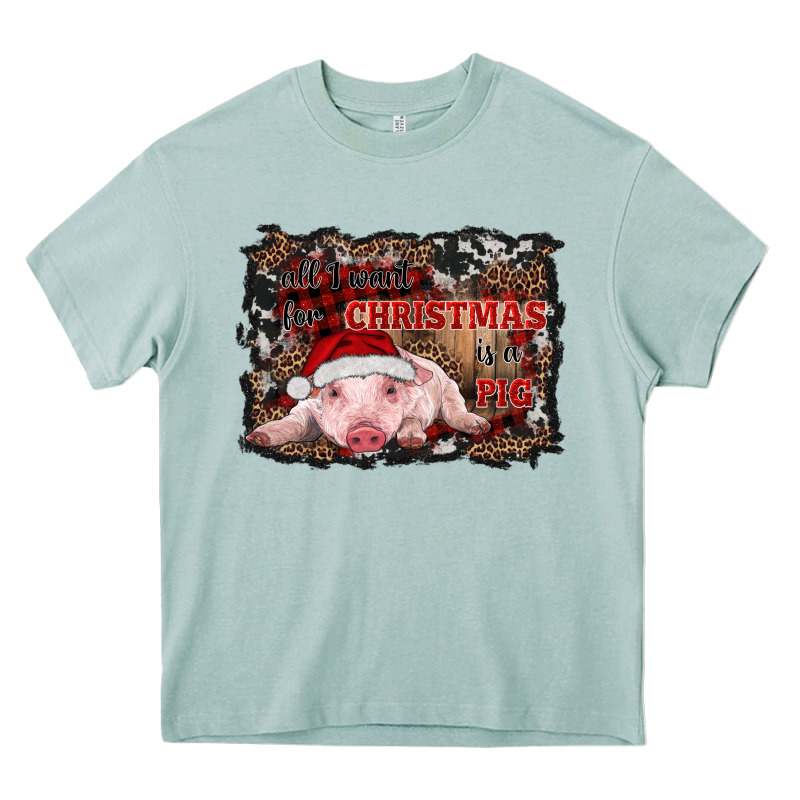 All I Want For Christmas Is A Pig Baby Heavy Core Tee by RanaPortraitStore | Teevron