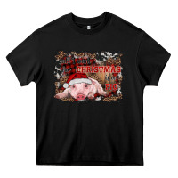 Black all i want for christmas is a pig baby Heavy Core Tee - RanaPortraitStore