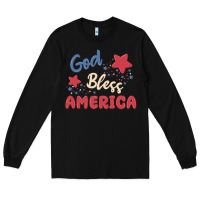 Black god bless america Long Sleeve Tee - MaliasSmallBusiness