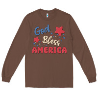 Chestnut god bless america Long Sleeve Tee - MaliasSmallBusiness