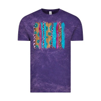 Cloud Purple gemstone and pink leopard brushstrok Vintage Tee - AdoDesignShop
