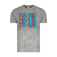 Cloud Rock gemstone and pink leopard brushstrok Vintage Tee - AdoDesignShop