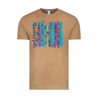 Vintage Camel gemstone and pink leopard brushstrok Vintage Tee - AdoDesignShop
