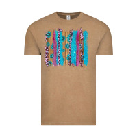 Vintage Coffee gemstone and pink leopard brushstrok Vintage Tee - AdoDesignShop