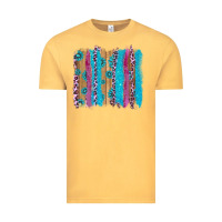 Vintage Mustard gemstone and pink leopard brushstrok Vintage Tee - AdoDesignShop