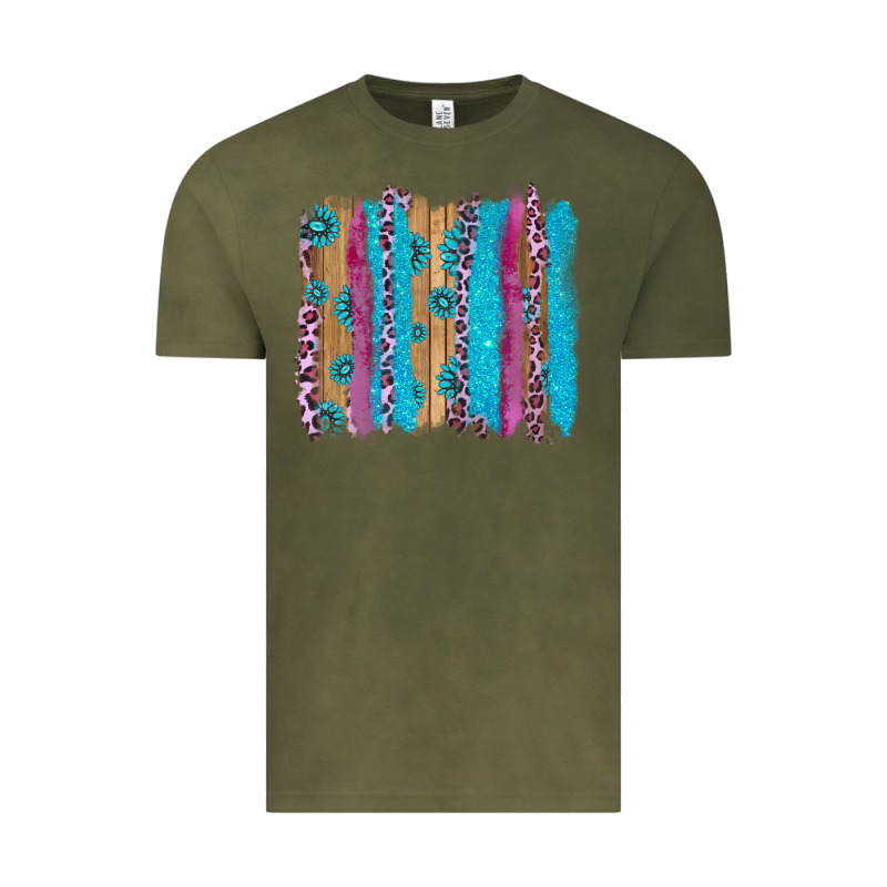 Gemstone And Pink Leopard Brushstrok Vintage Tee by AdoDesignShop | Teevron