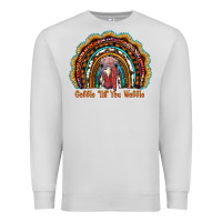Dove Grey gobble till you wobble thanksgiving rainbow Premium Sweatshirt - RanaPortraitStore