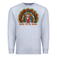 Heather Grey gobble till you wobble thanksgiving rainbow Premium Sweatshirt - RanaPortraitStore
