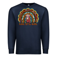 Navy gobble till you wobble thanksgiving rainbow Premium Sweatshirt - RanaPortraitStore