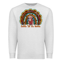 Oatmeal Heather gobble till you wobble thanksgiving rainbow Premium Sweatshirt - RanaPortraitStore