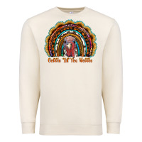 Sandshell gobble till you wobble thanksgiving rainbow Premium Sweatshirt - RanaPortraitStore