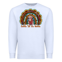White gobble till you wobble thanksgiving rainbow Premium Sweatshirt - RanaPortraitStore