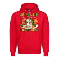 Red Balls Deep Into Christmas Zipper Hoodie - MaliasSmallBusiness