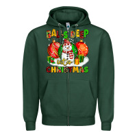 Sports Green Balls Deep Into Christmas Zipper Hoodie - MaliasSmallBusiness