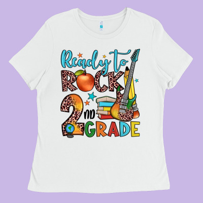 Ready To Rock 2nd Grade Ladies Tee Designed By Jahusdesignshop