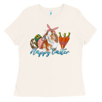 Bone happy easter bunny carrots and eggs Ladies Tee - RanaPortraitStore