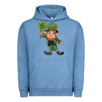 Pigment Pebble Blue St. Patrick's day elf Urban Hoodie - CowGirlArtShop