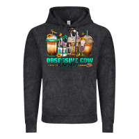 Vintage Black ocd obsessive cow disorder coffee cups Vintage Hoodie - Jasminsmagicworld