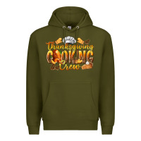 Army Green Thanksgiving Cooking Crew Premium Hoodie - texasbilliewilder