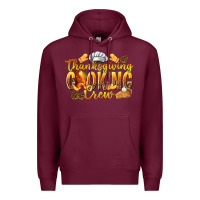 Burgundy Thanksgiving Cooking Crew Premium Hoodie - texasbilliewilder