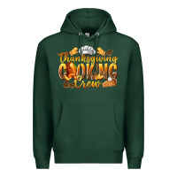 Sports Green Thanksgiving Cooking Crew Premium Hoodie - texasbilliewilder