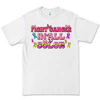White Fight Cancer In All Color Premium Tee - texasbilliewilder