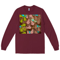 Burgundy little debbie tree cakes leopard turquoise Long Sleeve Tee - JahusDesignShop