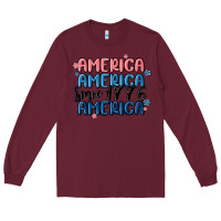 Burgundy america since 1776 Long Sleeve Tee - MaliasSmallBusiness